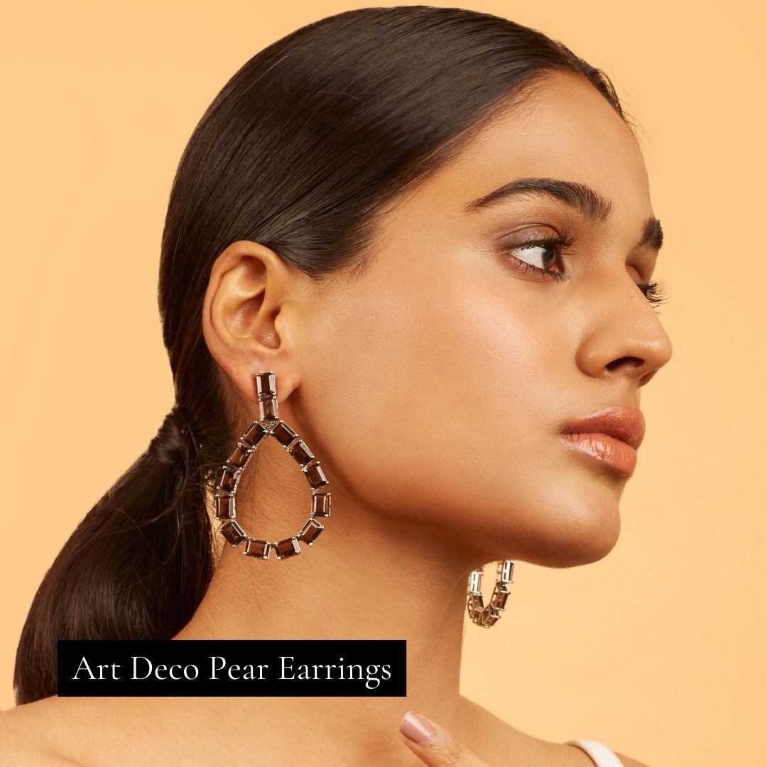 Deco Earrings in Pear