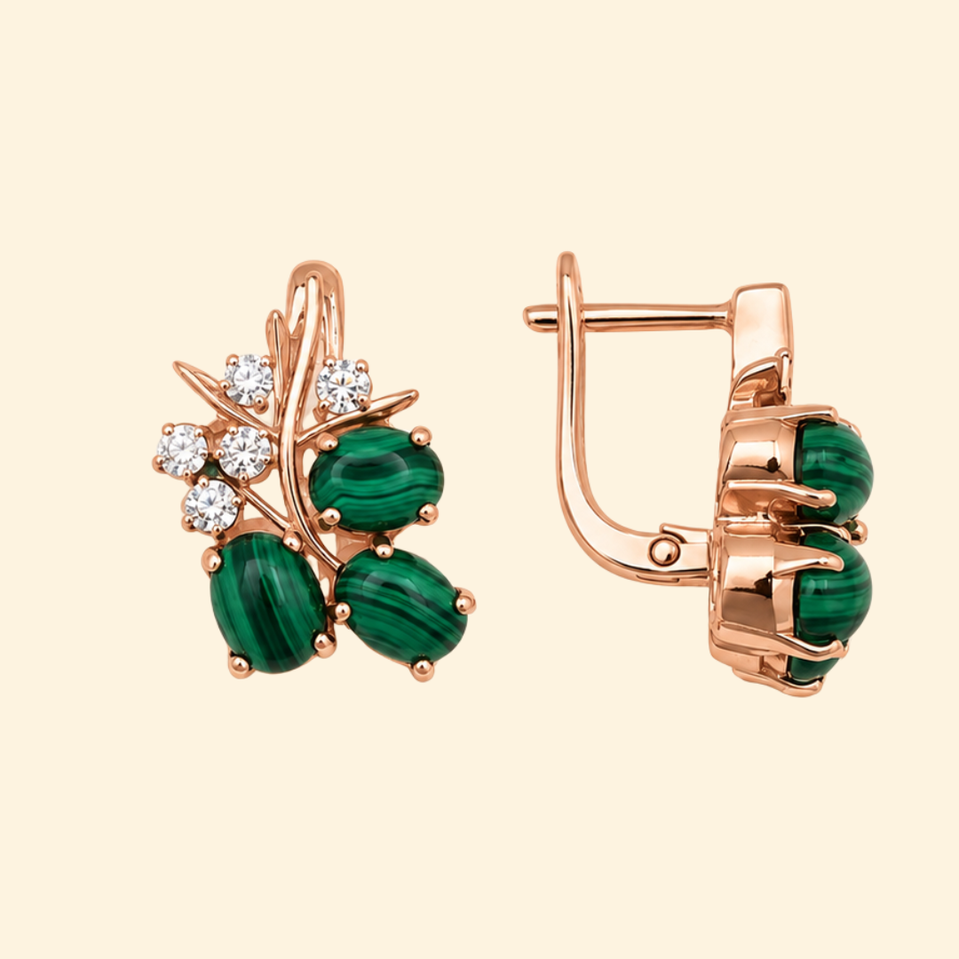 Malacite Grape Earrings