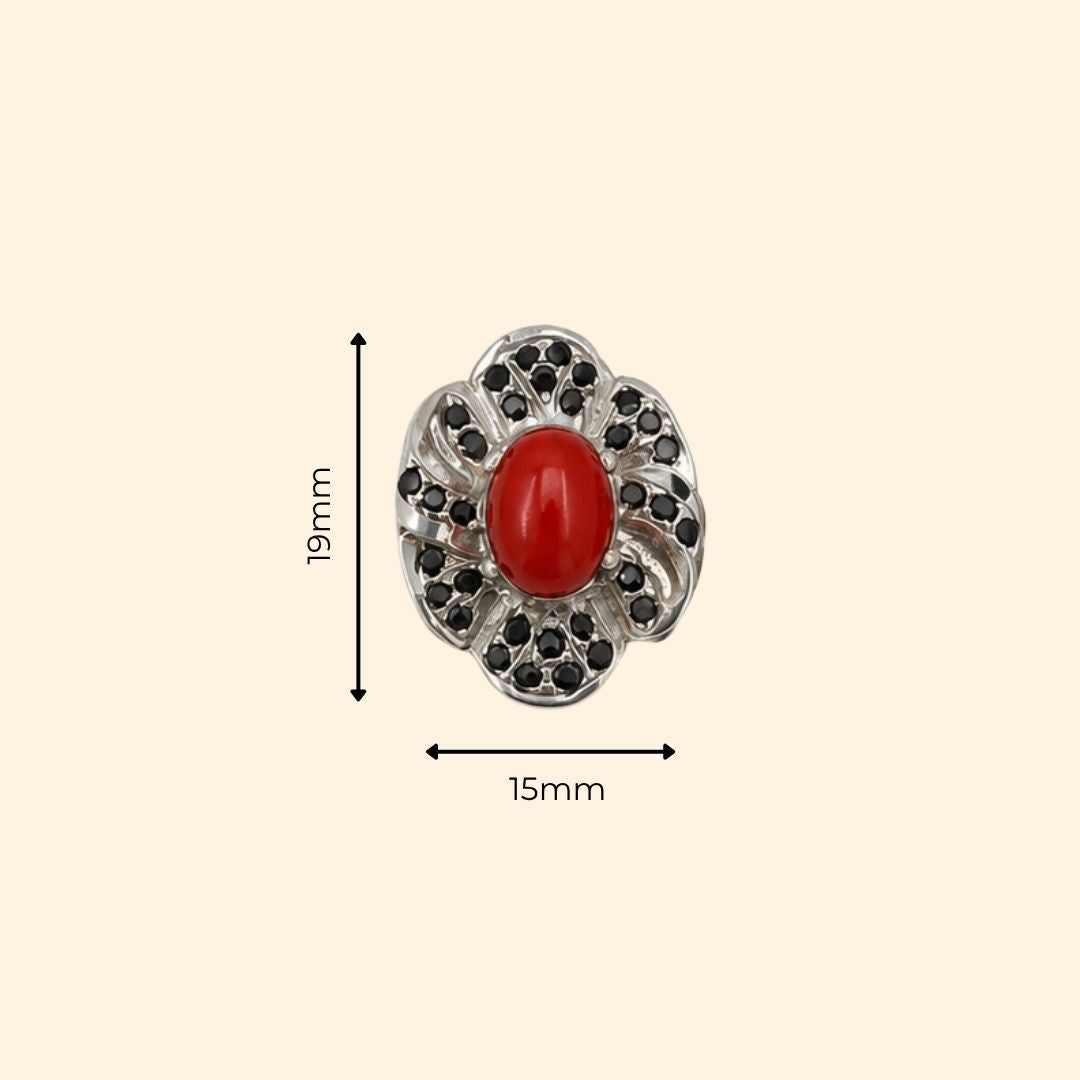 Fiore Earring In Red Corol