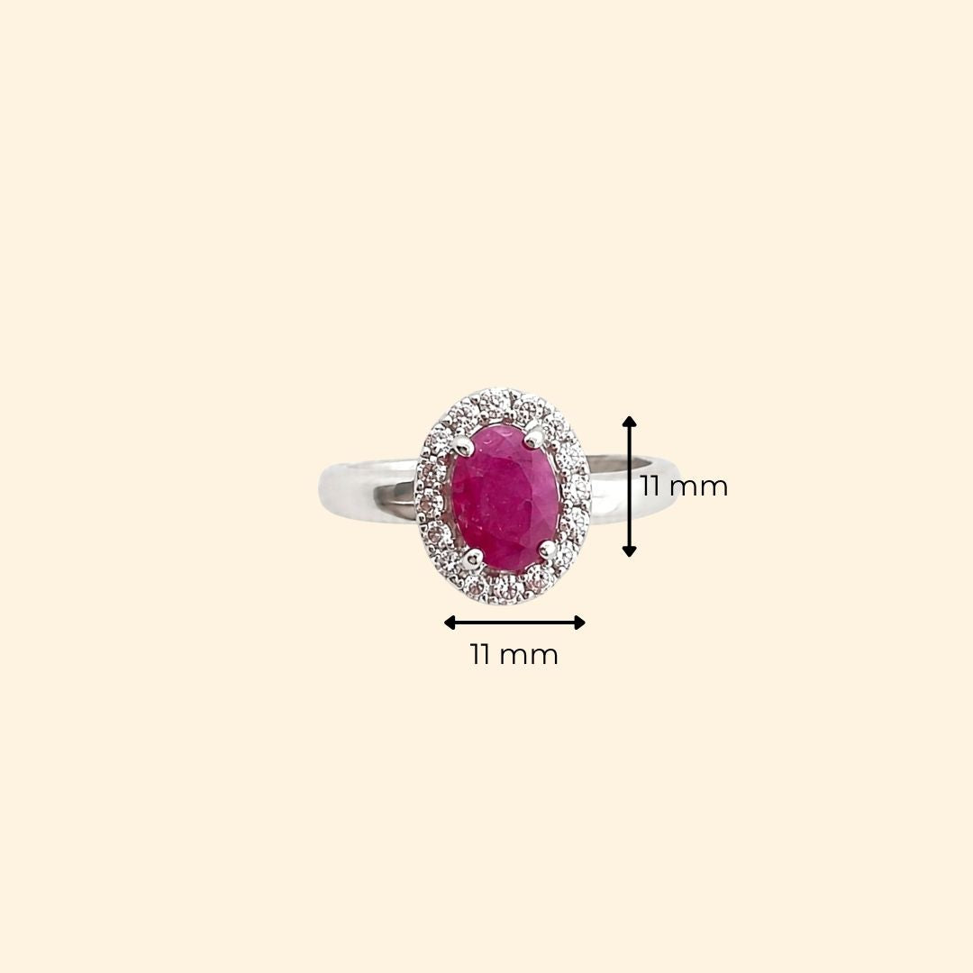 Corallina Oval Ring in Ruby
