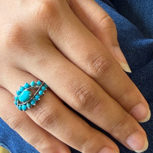 Evil Eye Ring in Turquoise