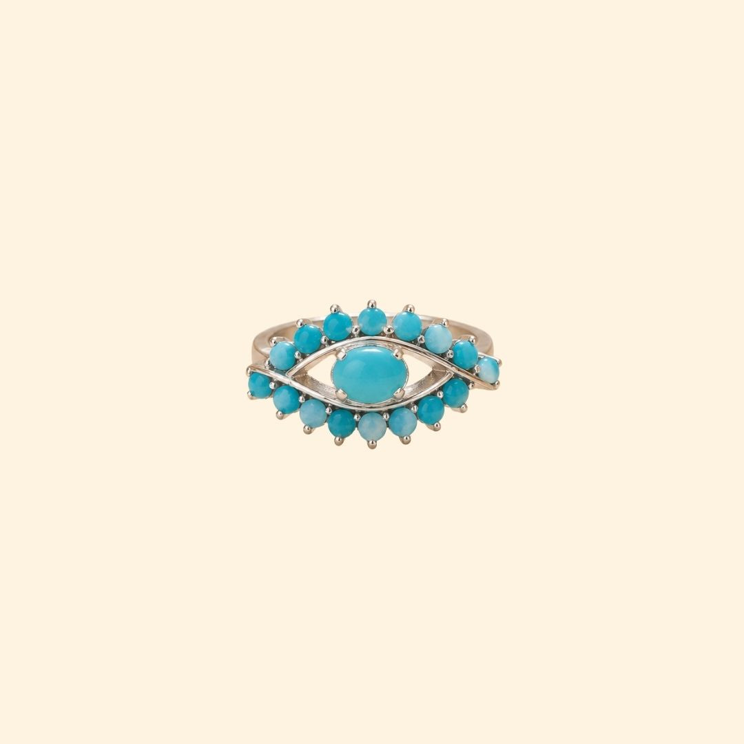 Evil Eye Ring in Turquoise