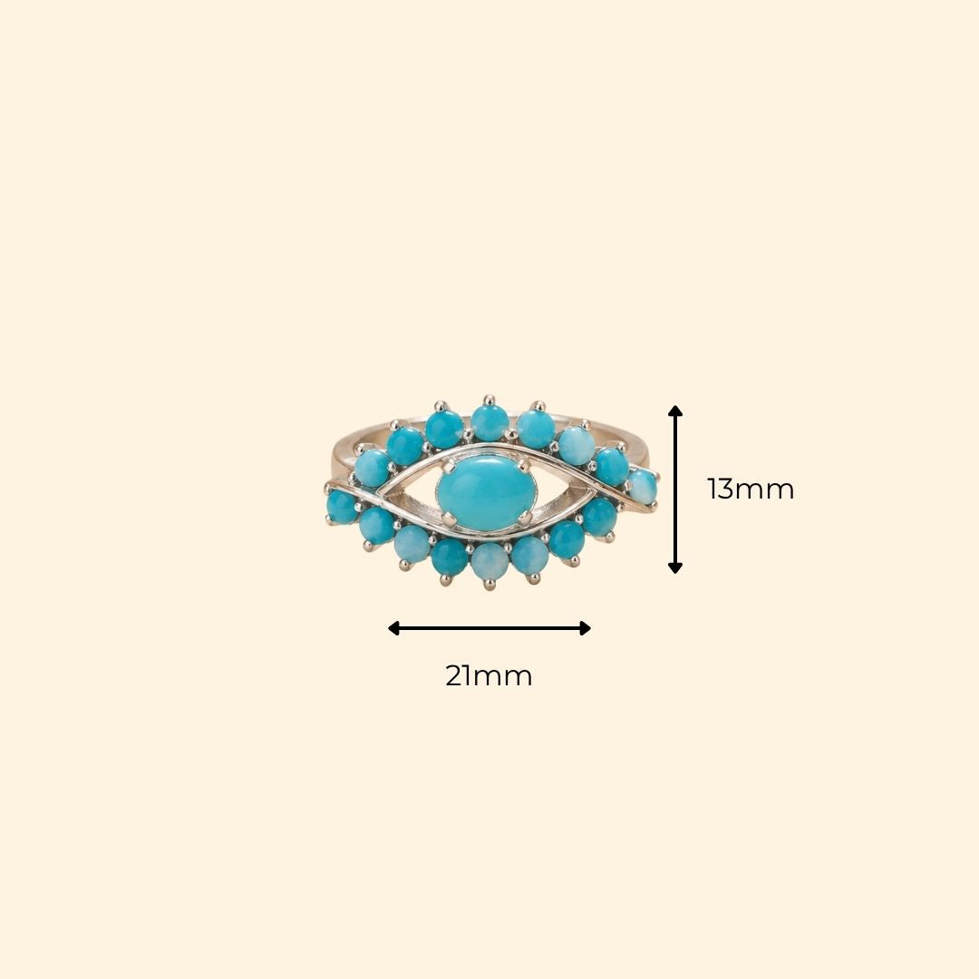 Evil Eye Ring in Turquoise
