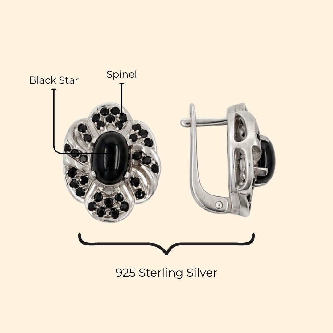 Fiore Earring In Black Star