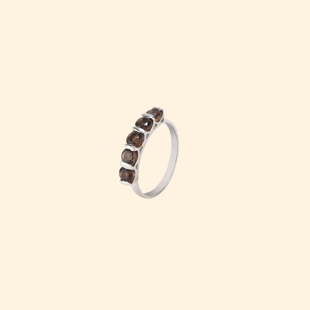 Eternity Ring in Smoky Quartz