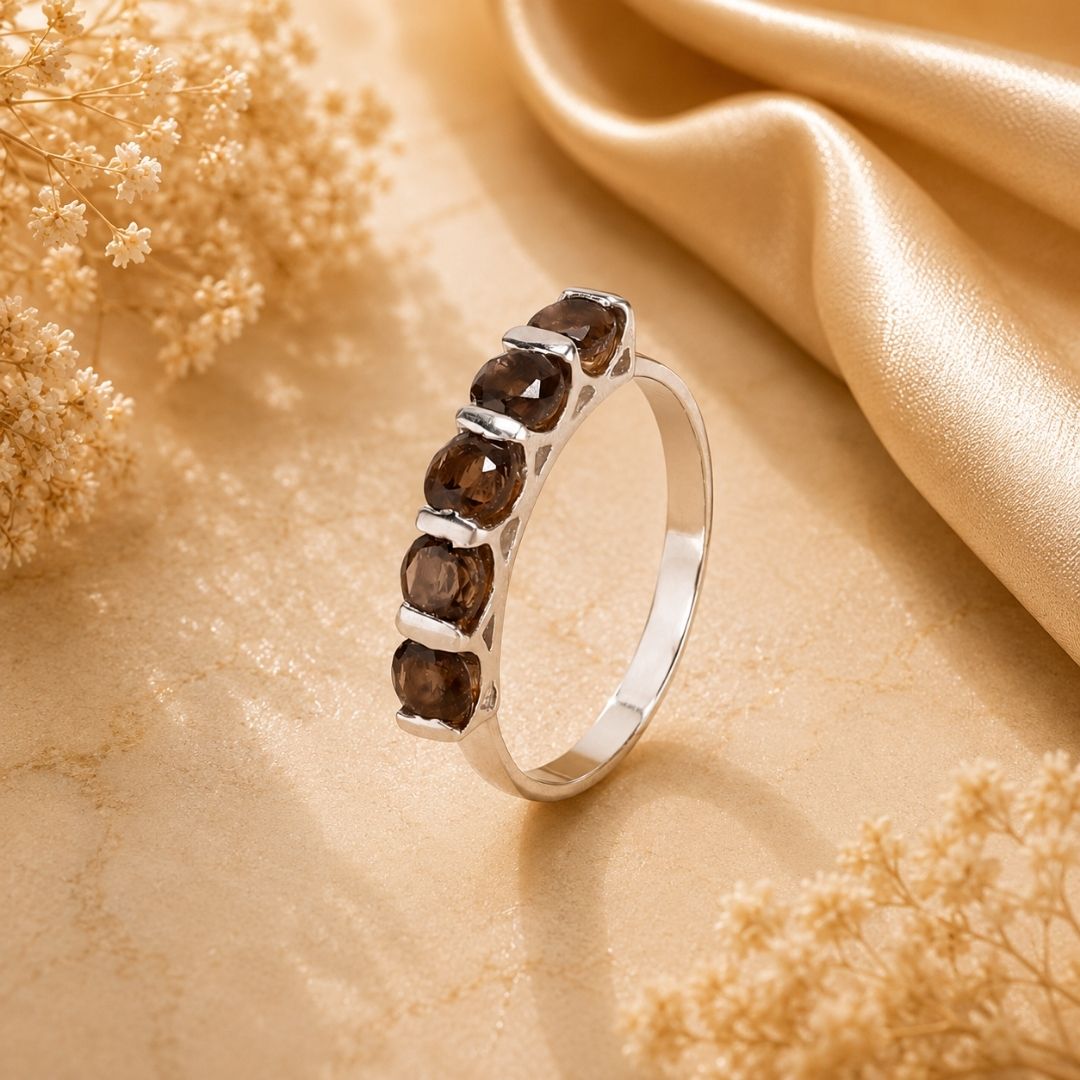 Eternity Ring in Smoky Quartz