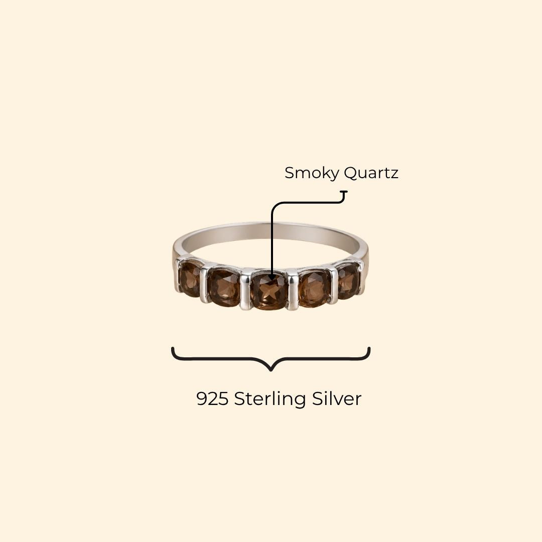 Eternity Ring in Smoky Quartz