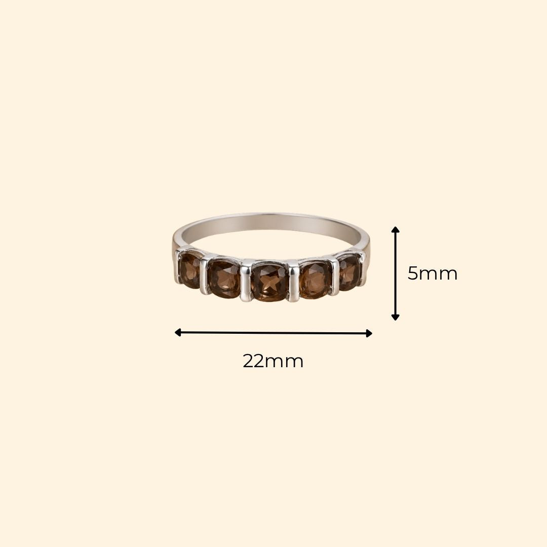 Eternity Ring in Smoky Quartz