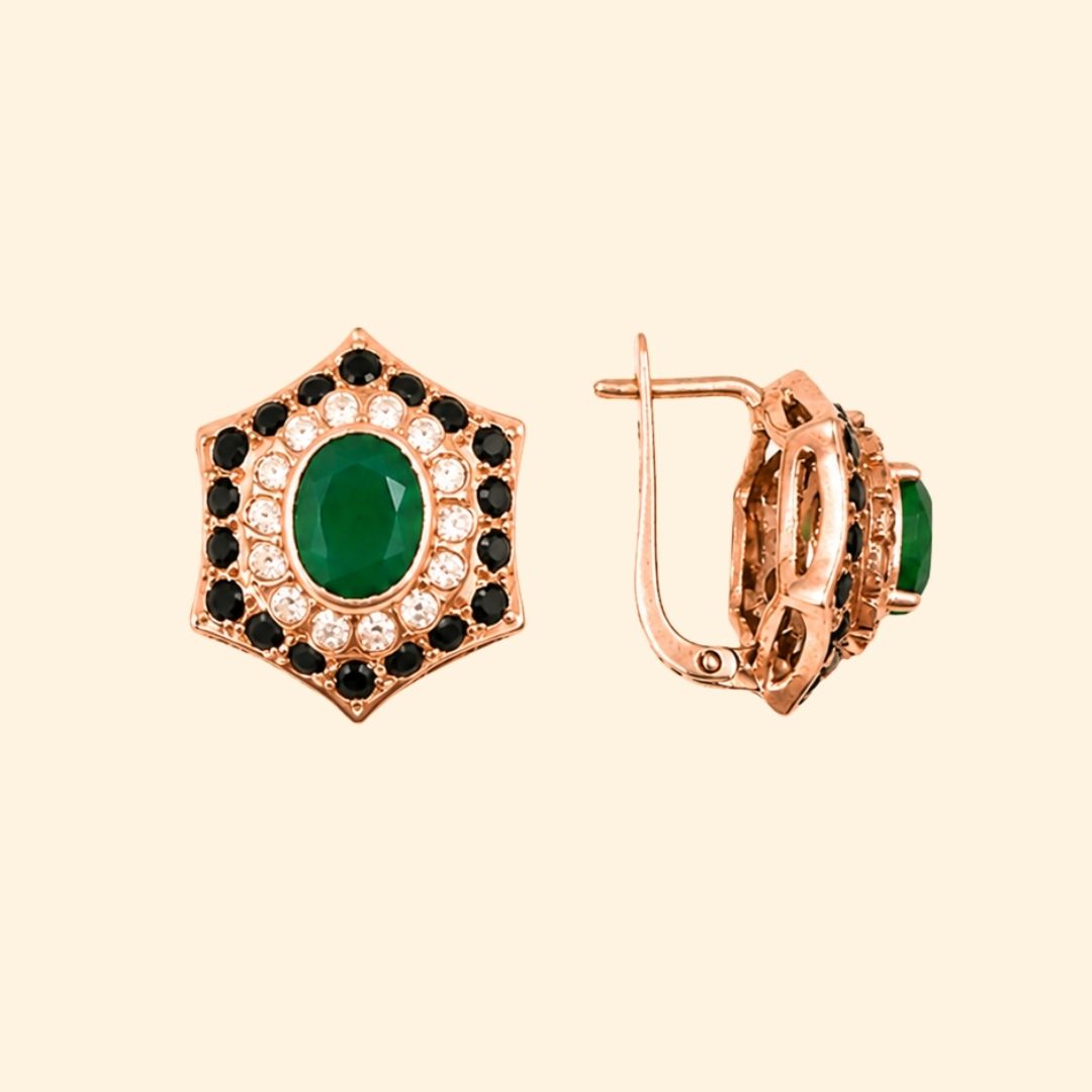 Calandis Earring in Green Onyx