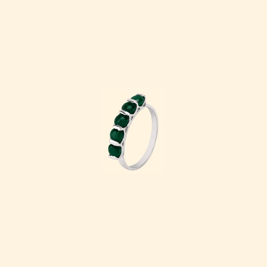 Eternity Ring in Green Onyx