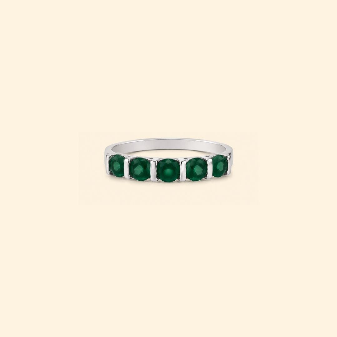 Eternity Ring in Green Onyx