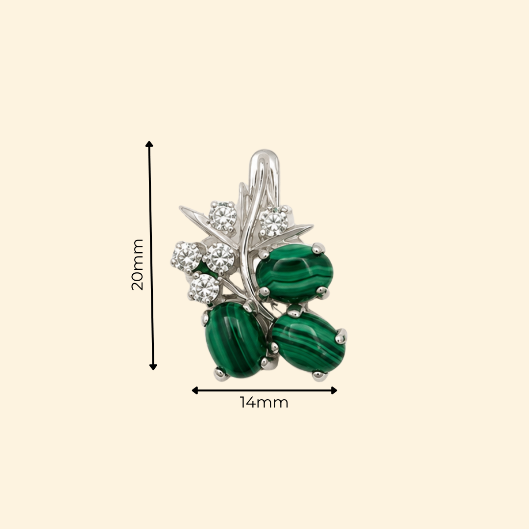 Malacite Grape Earrings