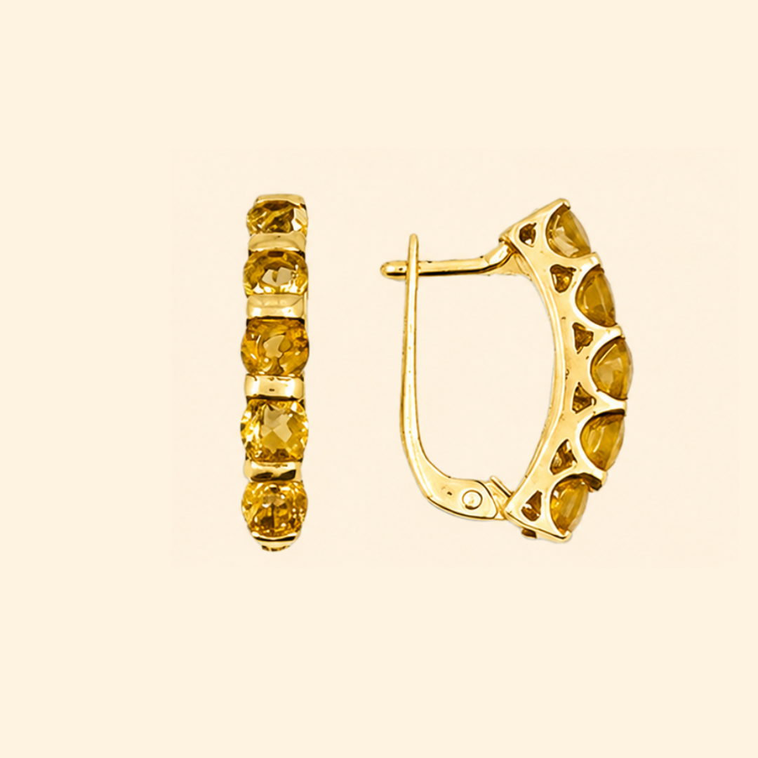 Eternity Earrings in Citrine