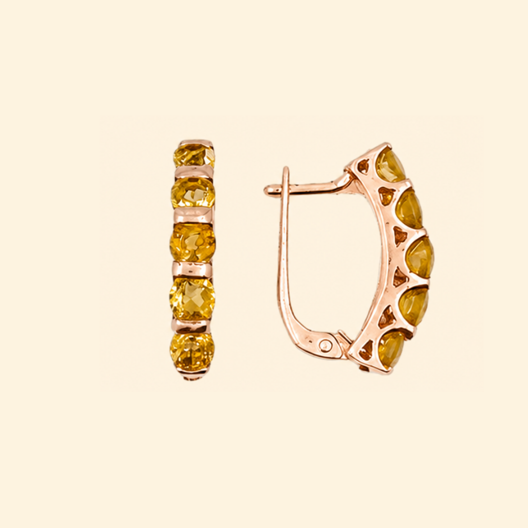 Eternity Earrings in Citrine