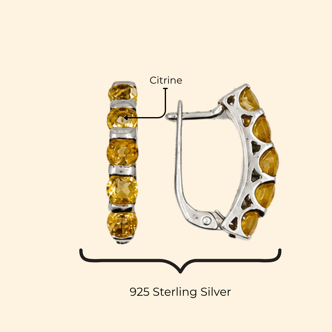 Eternity Earrings in Citrine