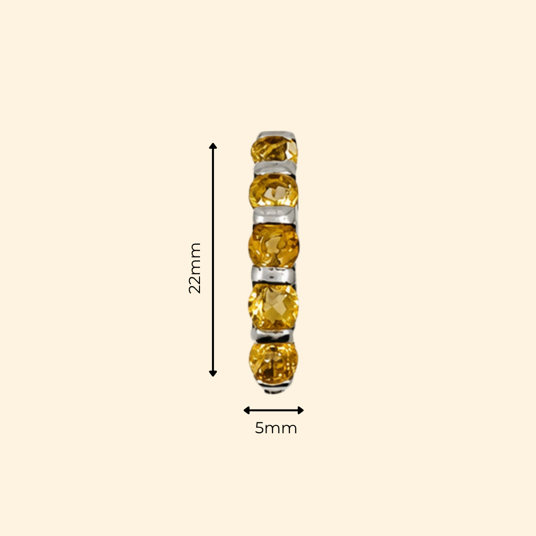 Eternity Earrings in Citrine