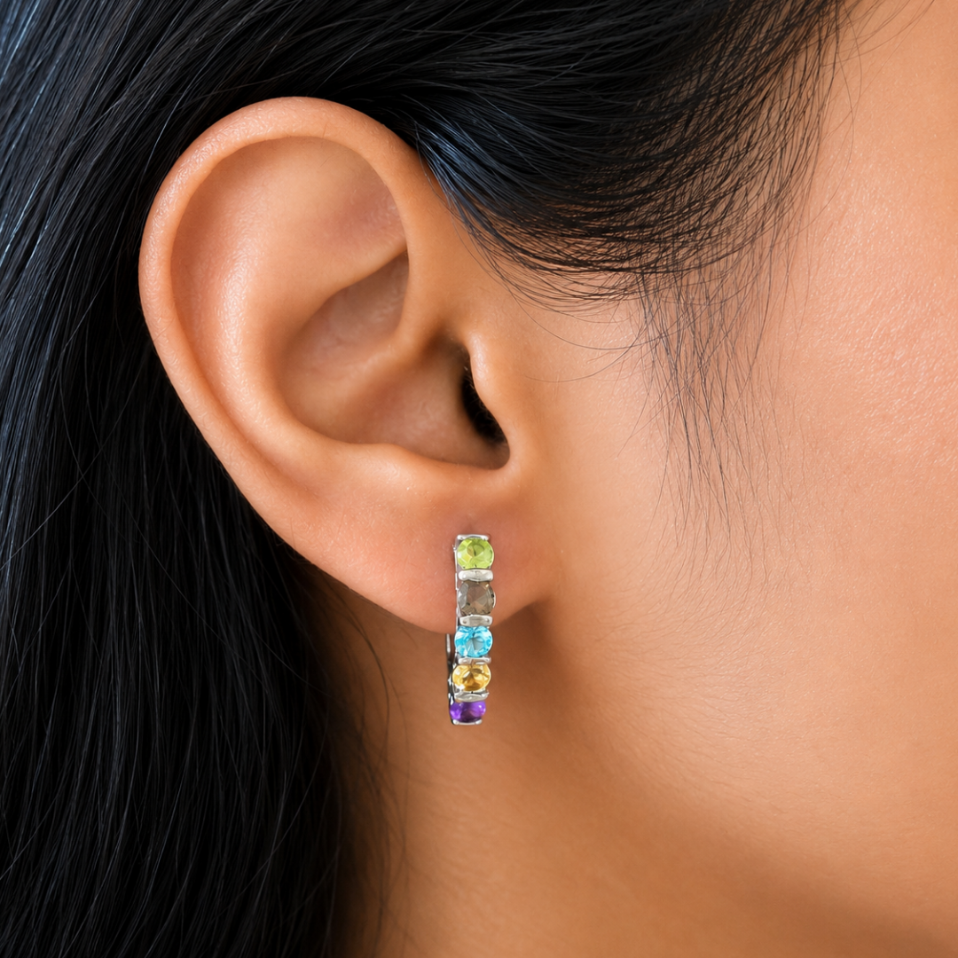 Eternity Earrings in Multistone