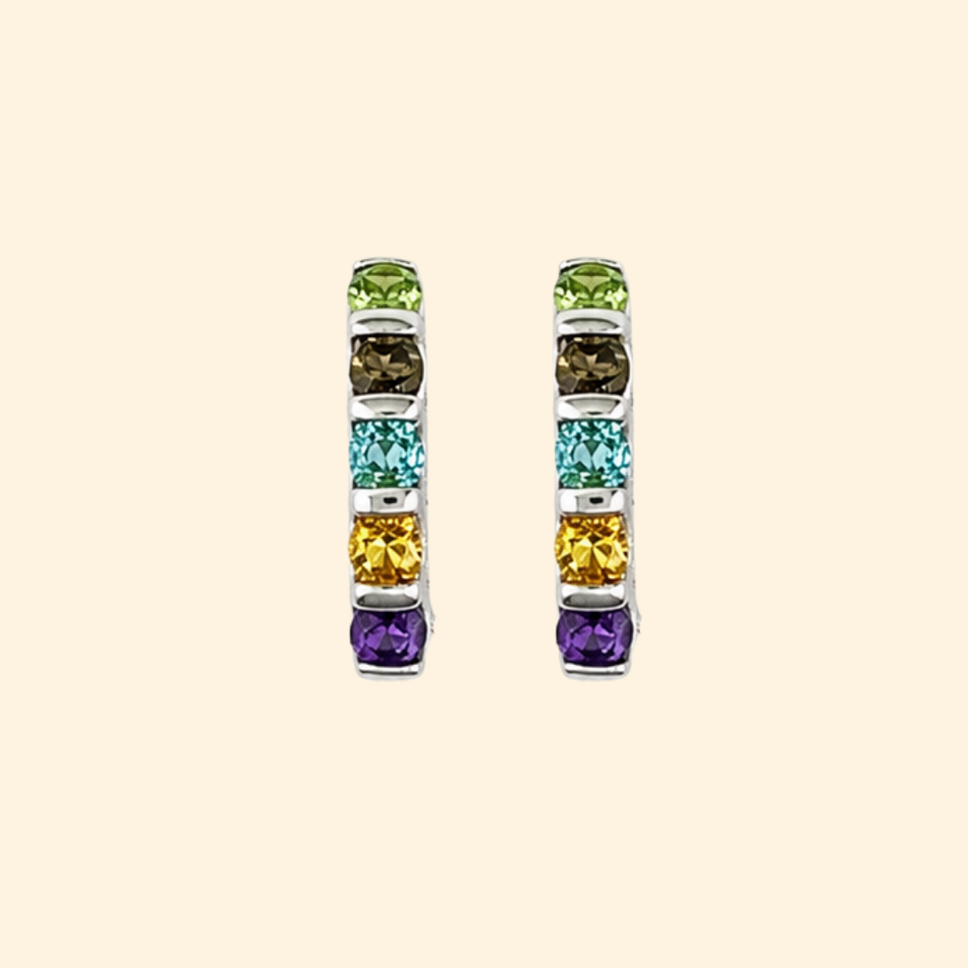 Eternity Earrings in Multistone