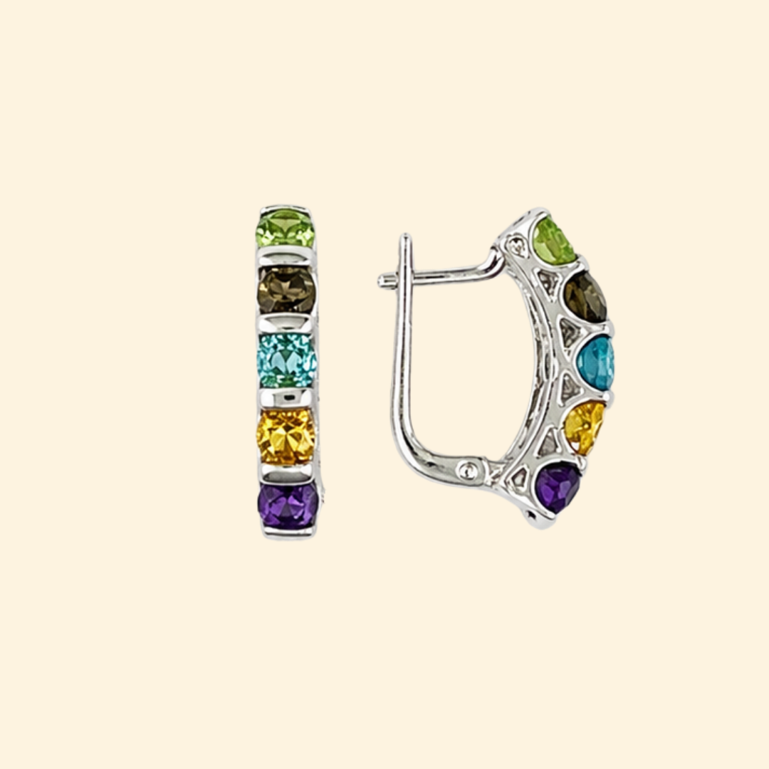 Eternity Earrings in Multistone