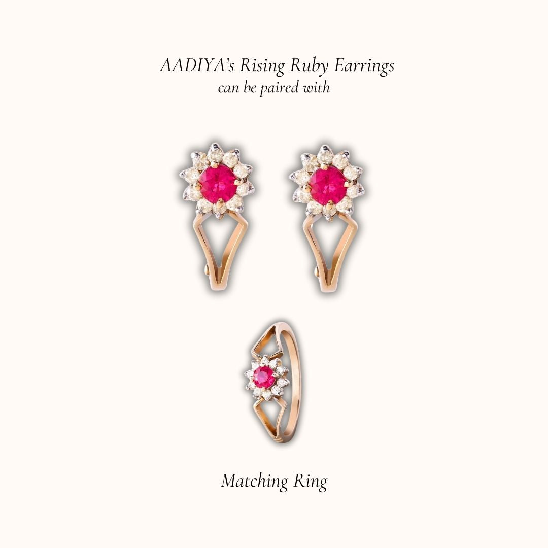 Rising Ruby Earrings