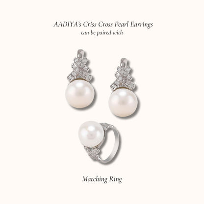 Criss Cross Pearl Earrings