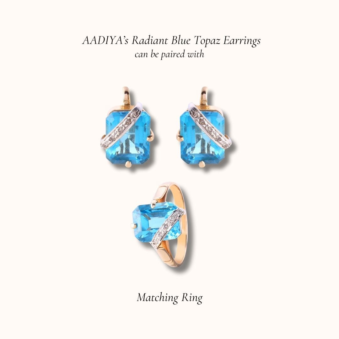 Radiant Blue Topaz Earrings