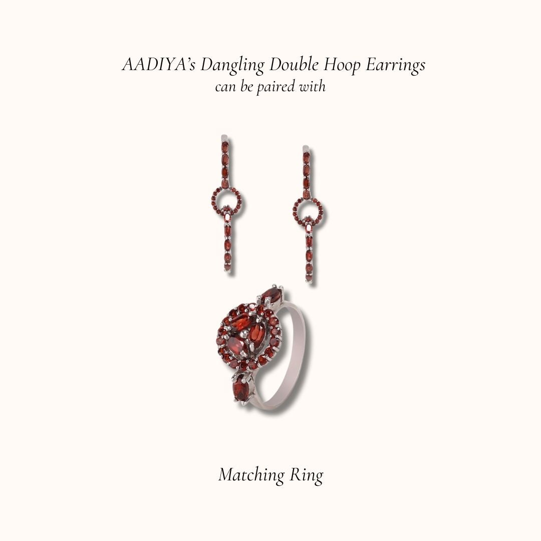 Dangling Double Hoops Earrings