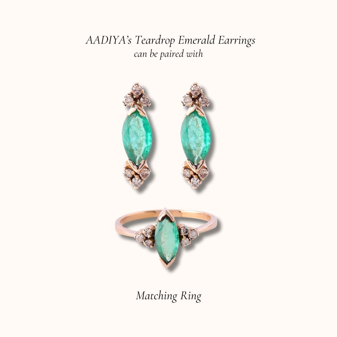 Teardrop Emerald Earrings