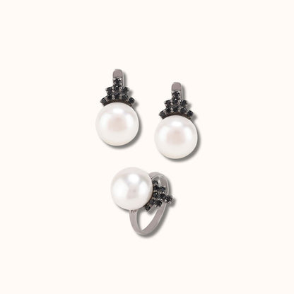 Spinel Tiara Pearl Earrings