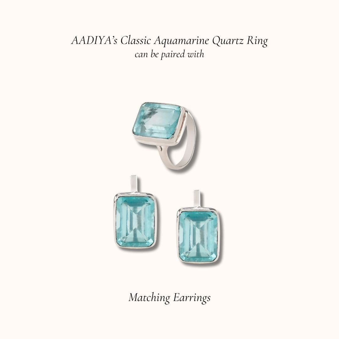 Aqua Quartz Ring