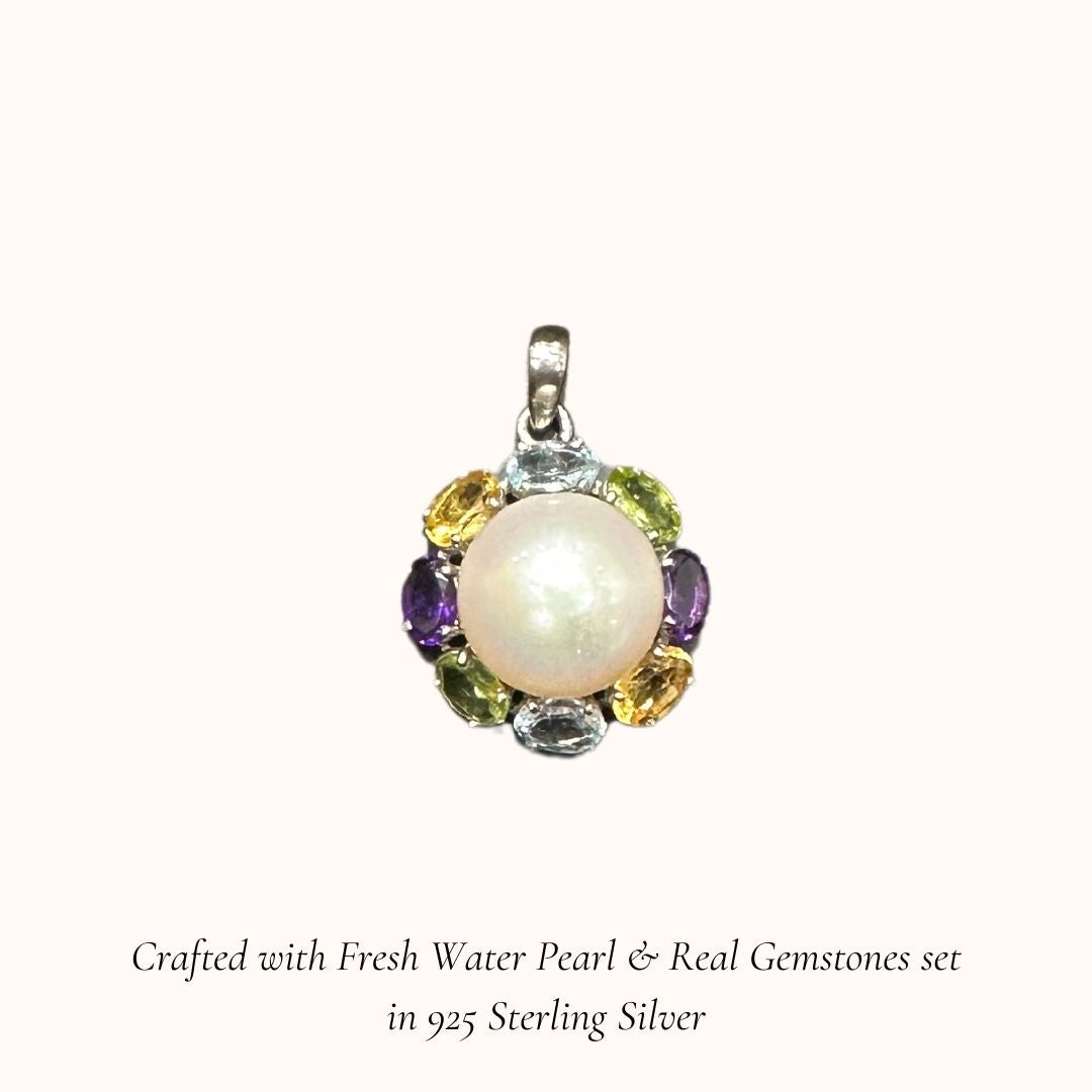 Sunflower Pearl Pendant