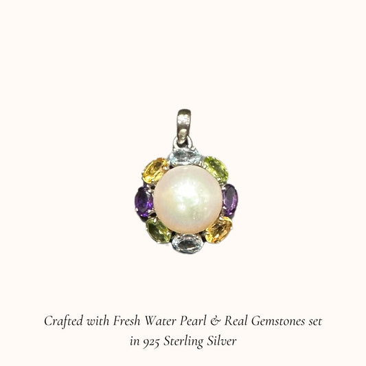 Sunflower Pearl Pendant