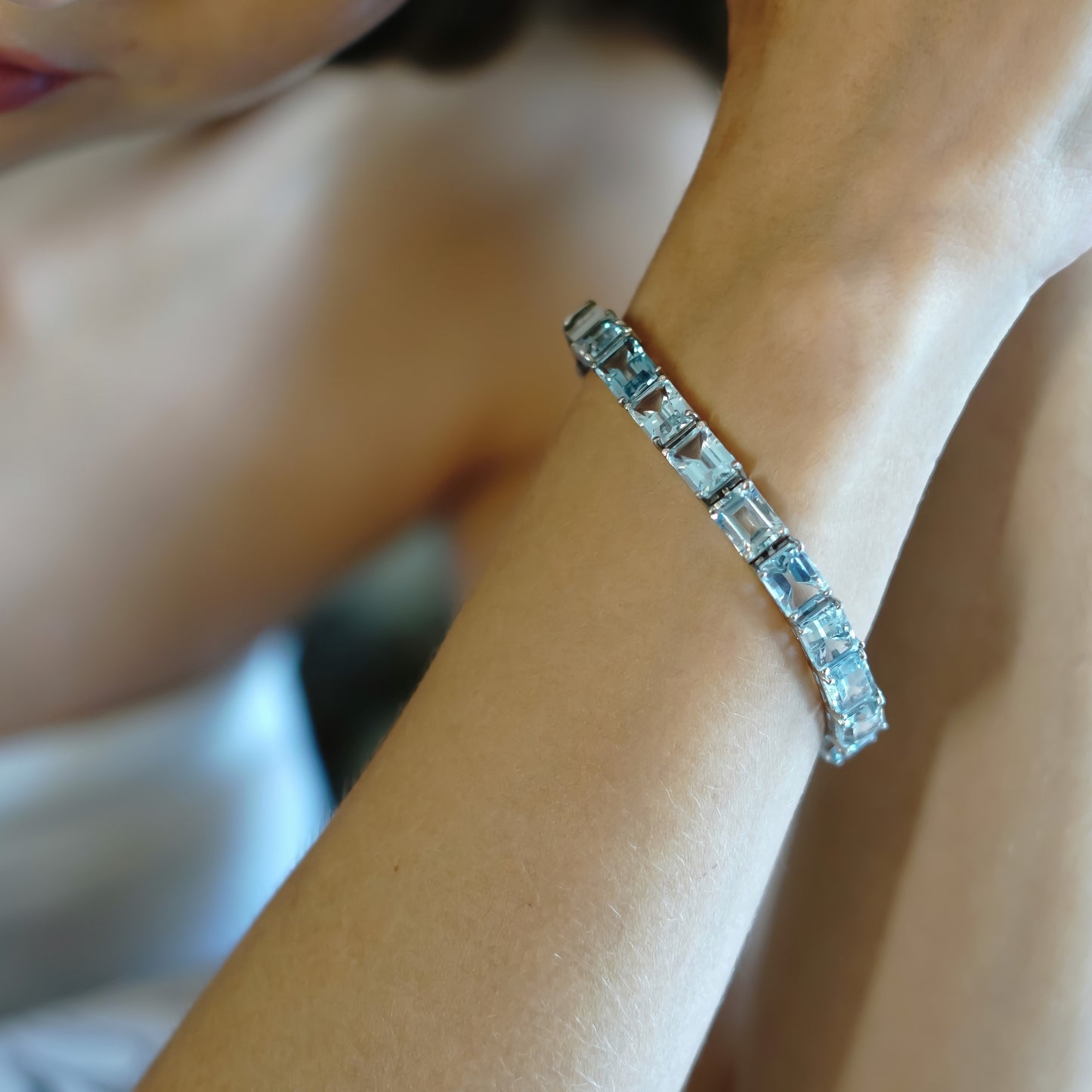 Octa Blue Topaz Bracelet