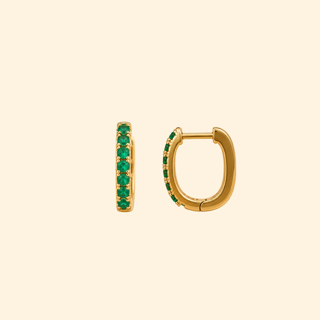 Emerald Hoops