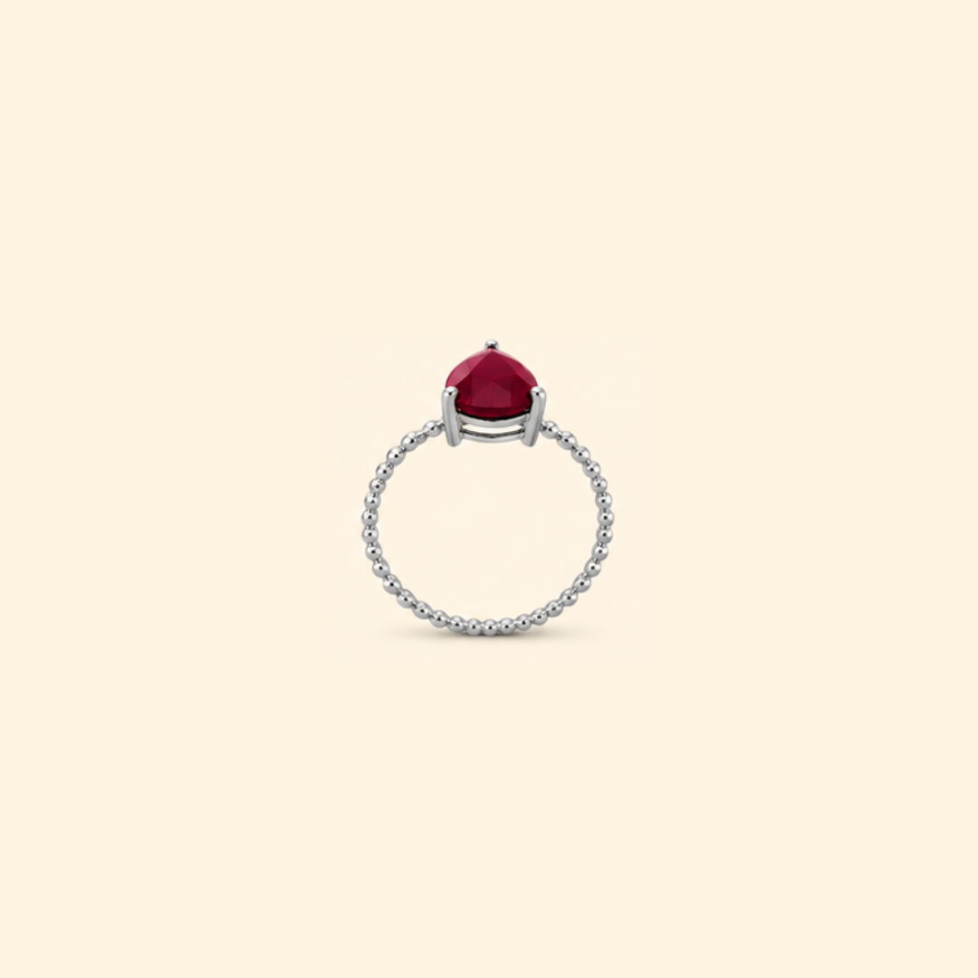 Pear Ruby Ring