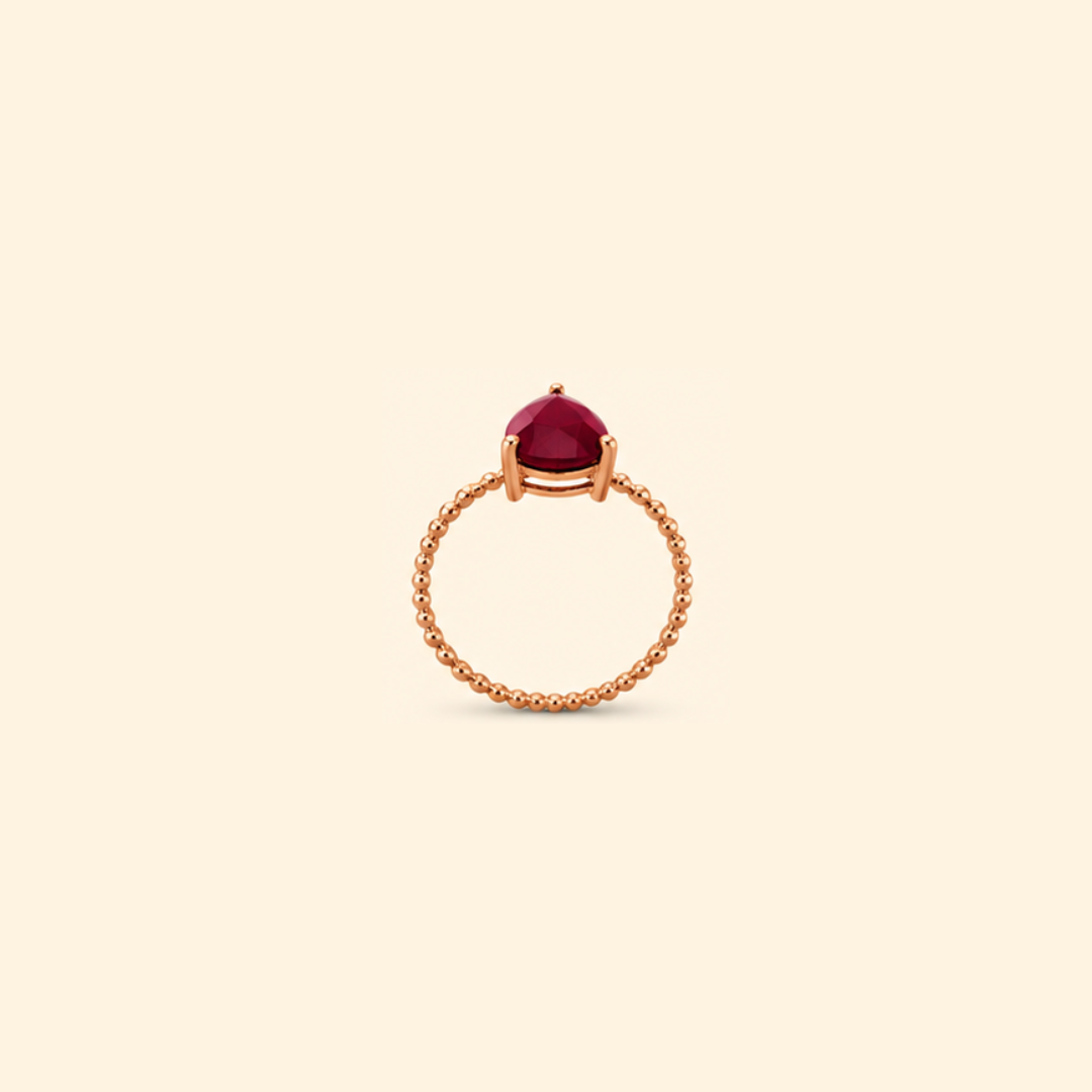 Pear Ruby Ring