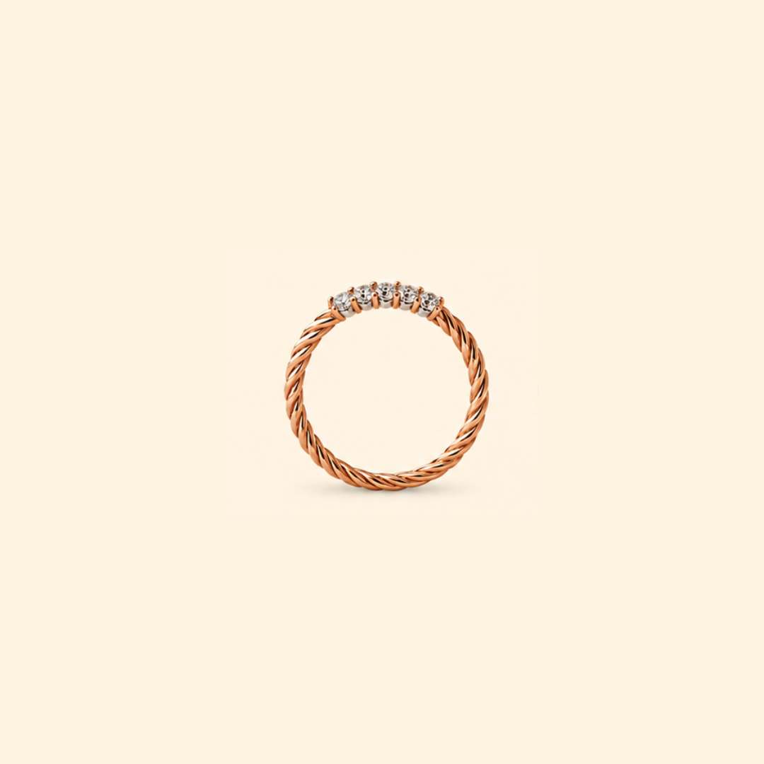 Twisted Five Diamond Band