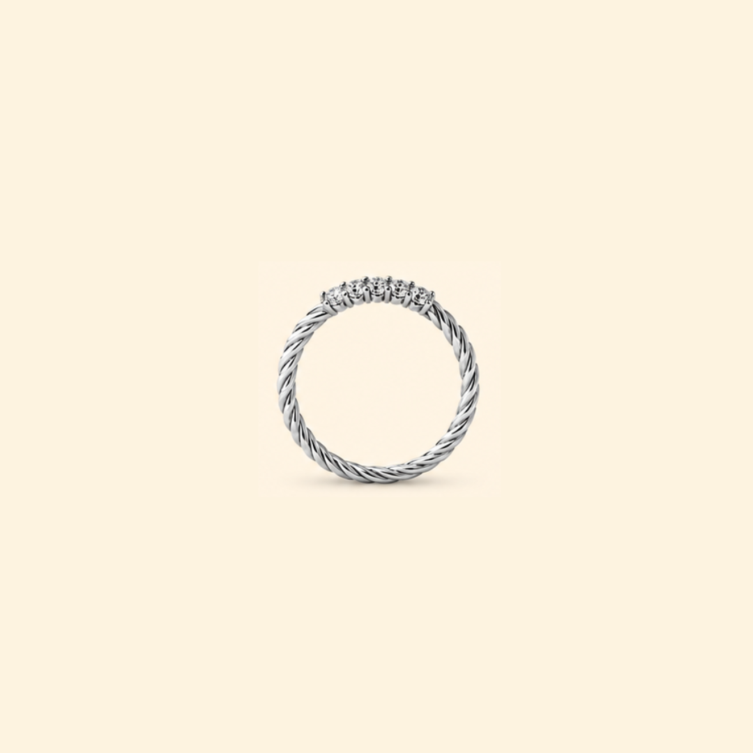 Twisted Five Diamond Band