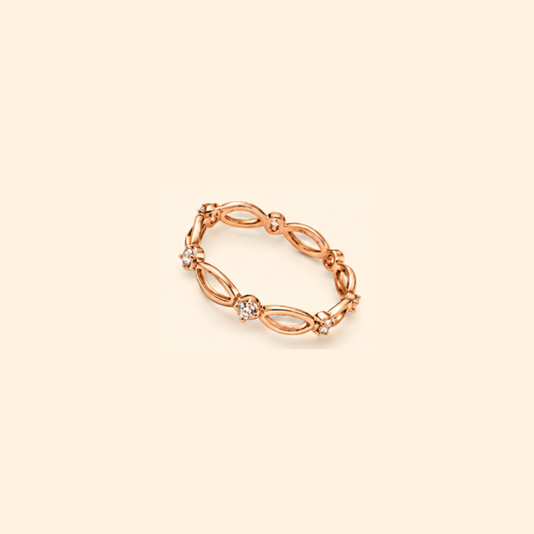 Infinity Twist Diamond Band