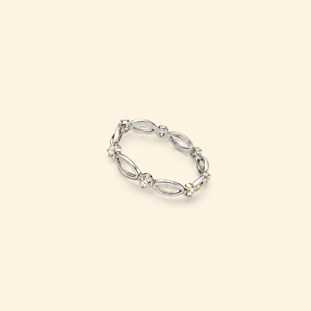 Infinity Twist Diamond Band