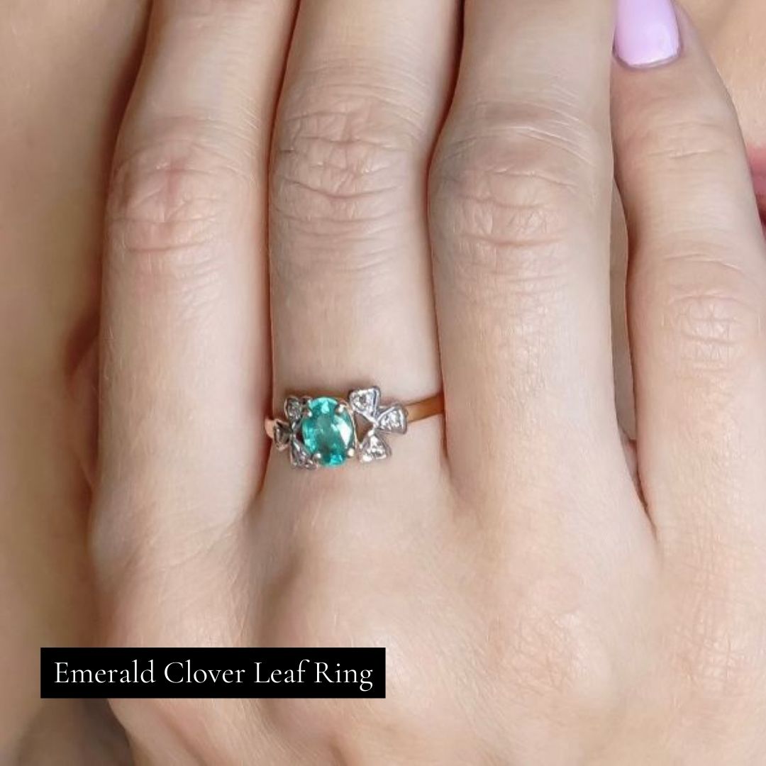 Emerald Cloverleaf Ring