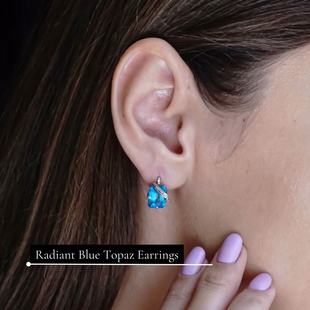 Radiant Blue Topaz Earrings