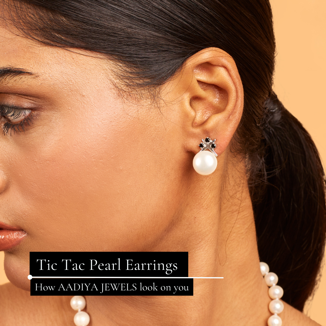 Tic Tac Pearl Ring & Earring Set