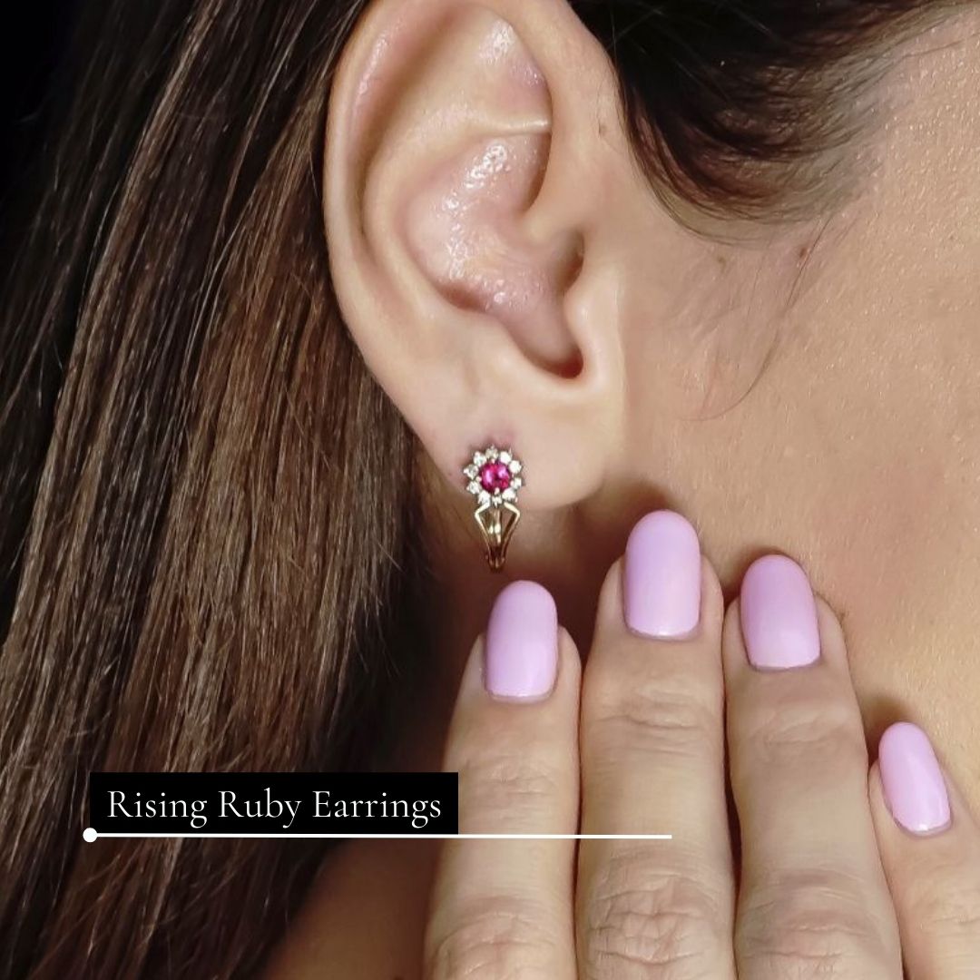 Rising Ruby Earrings