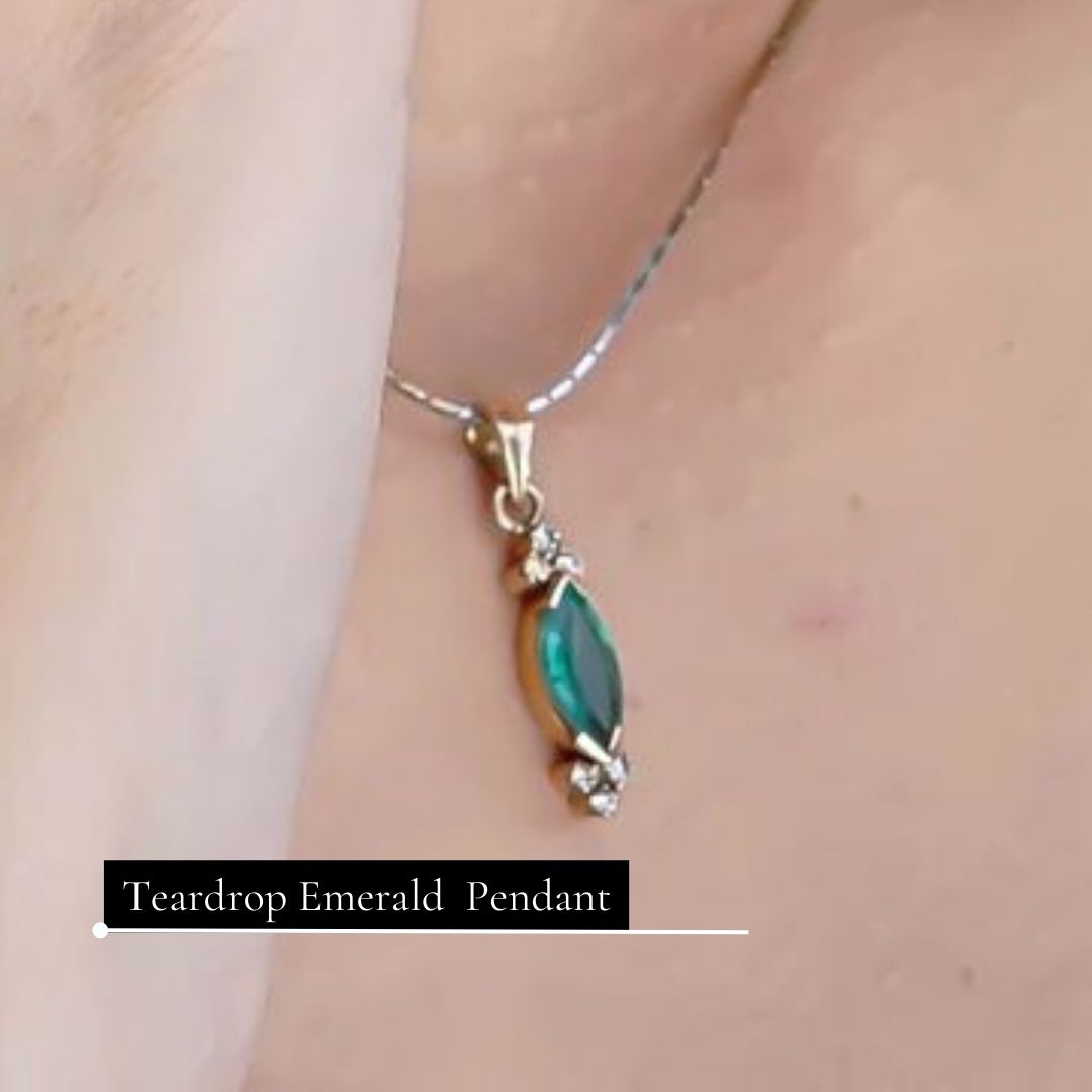 Teardrop Emerald Pendant