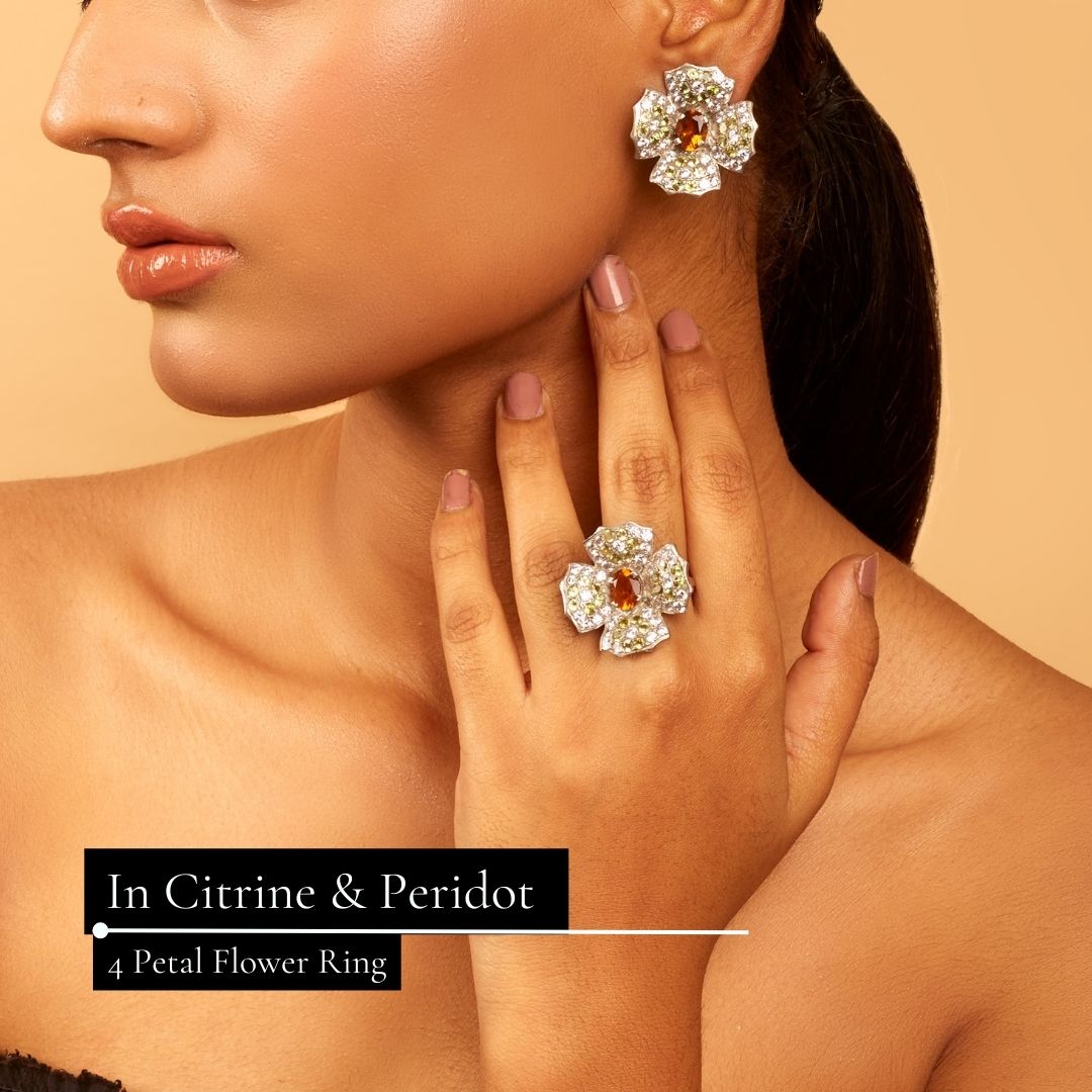 4 Petal Ring & Earring Set