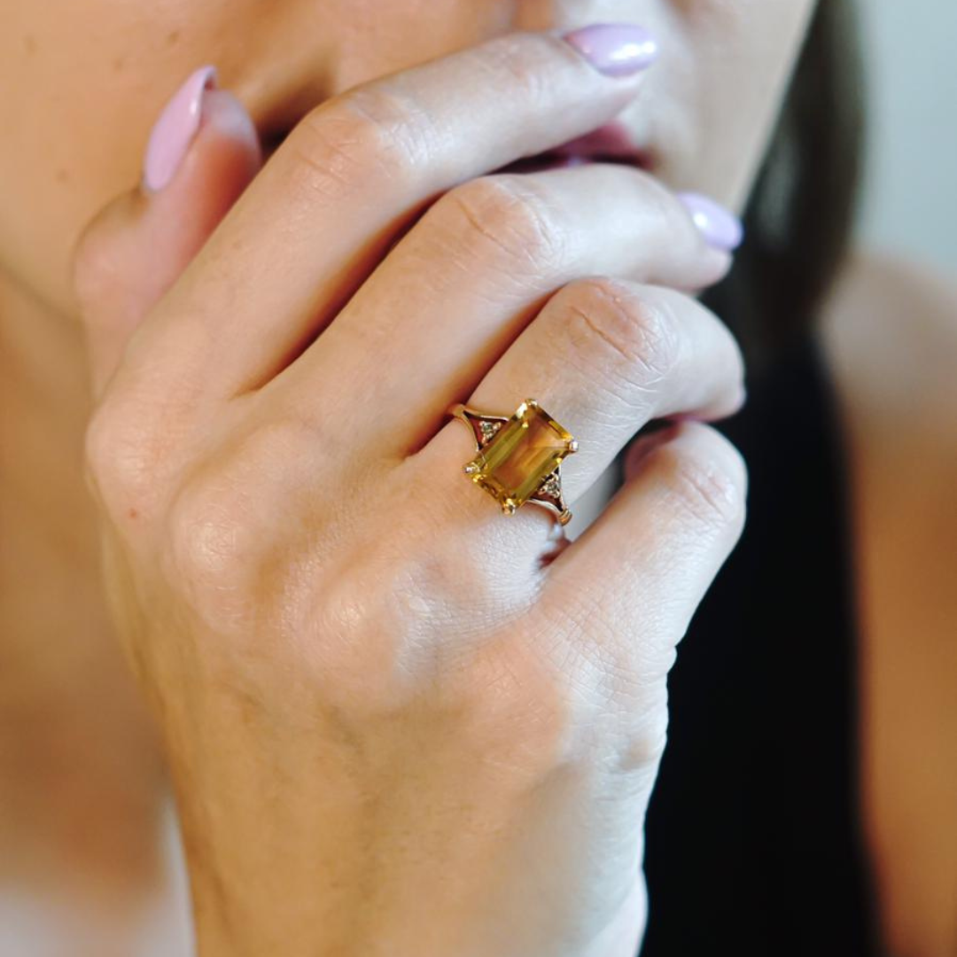 Signature Golden Topaz Ring