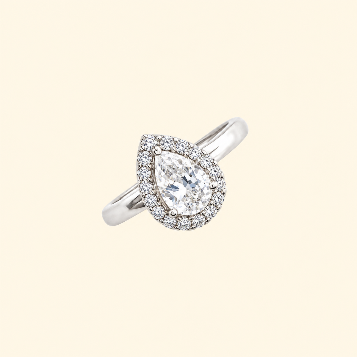 Corallina Pear Ring in Zirconia