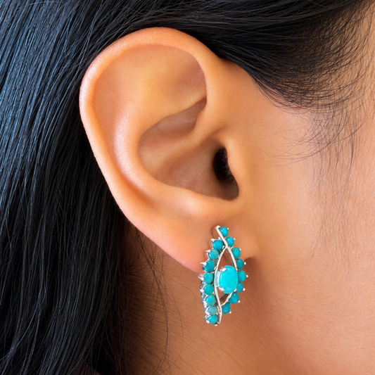 Evil Eye Earrings in Turquoise