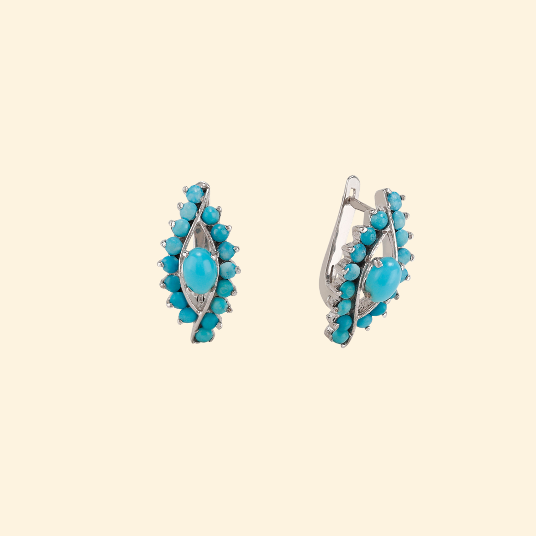 Evil Eye Earrings in Turquoise